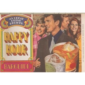 Southern Comfort Happy Hour Barguide Party Cocktails Vintage‎ Brochure 1970